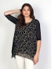 Mesh Short Sleeved Top with Abstract patterns